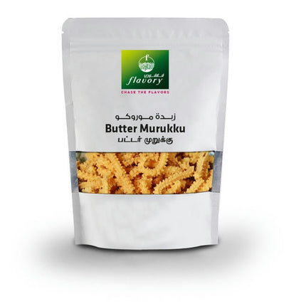 Flavory Butter Murukku (South Indian Savory Snack), Traditional Rice Flour Snack with Butter & Spices, Crispy & Flavorful, 100g