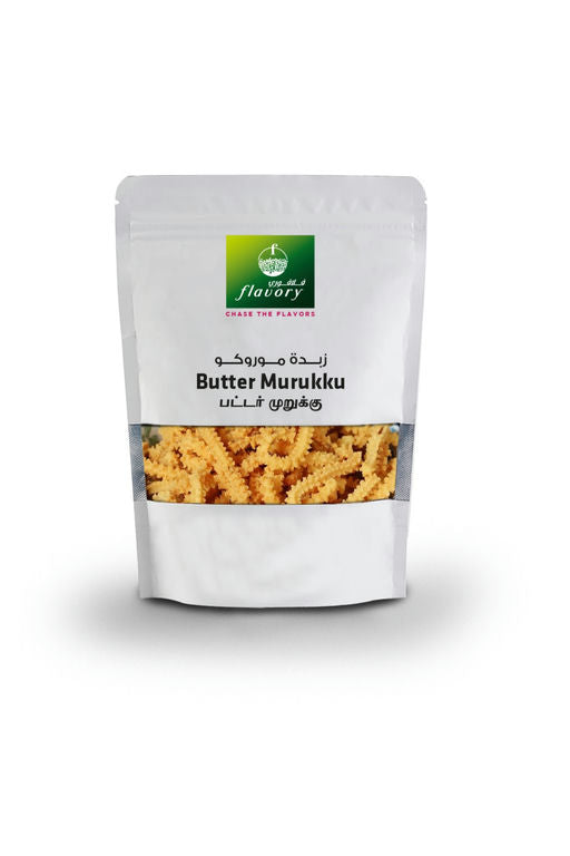 Flavory Butter Murukku (South Indian Savory Snack), Traditional Rice Flour Snack with Butter & Spices, Crispy & Flavorful, 100g