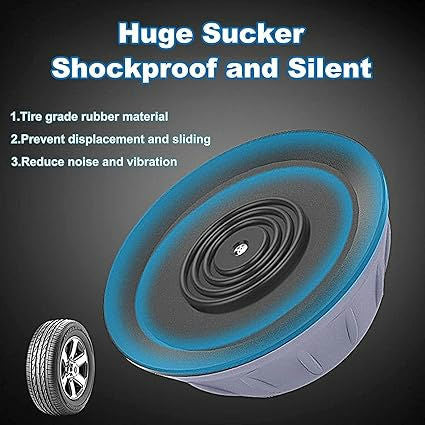 Buy and Bill Anti-Vibration Pads for Washing Machines – 4-Pack Universal Shock Absorbing Rubber Feet, Reduces Noise & Movement, Ideal for Washing Machines, Dryers, and Appliances