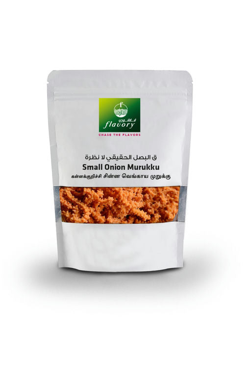 Flavory Small Onion (Chinna Vengayam) Murukku, Traditional South Indian Snack Made with Rice Flour & Small Onions, Crispy & Savory, 100g