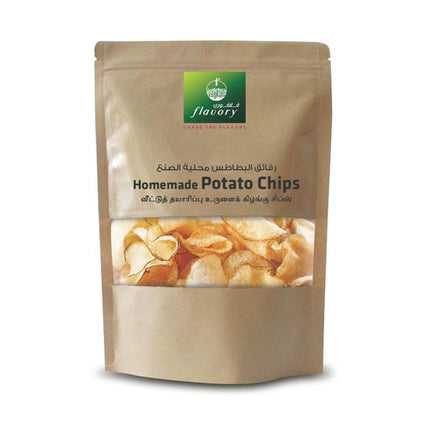 Flavory Natural Potato Chips, Crispy & Crunchy Snack Made with Fresh Potatoes, 100g