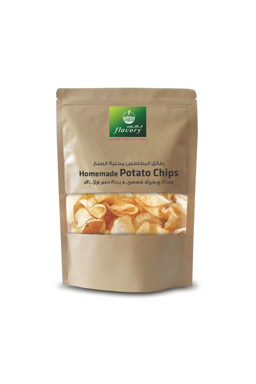 Flavory Natural Potato Chips, Crispy & Crunchy Snack Made with Fresh Potatoes, 100g
