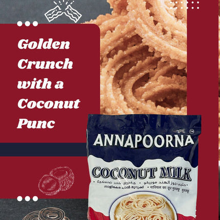 Flavory Coconut Milk Murukku, Traditional South Indian Snack Made with Coconut Milk, Rice Flour & Spices, Crispy & Flavorful, 75g