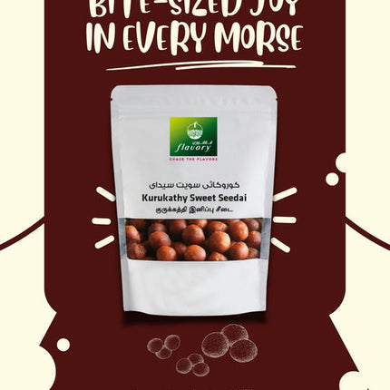 Flavory Sweet Sedai (South Indian Sweet Snack), Traditional Snack Made with Rice Flour, Jaggery & Ghee, Crispy & Sweet, 100g