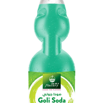 Flavory Goli Soda Carbonated Soft Drinks, Non alcoholic Flavoured Cool Drink, Indian Style Soda with Free Marble, Mojito Mint - 300ml