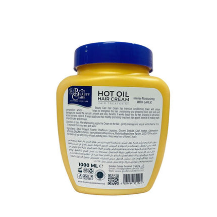 GC Beauty Care Hot Oil Hair Cream – Garlic (1000ml) Intense Moisturizing Treatment for Smooth & Sleek Hair
