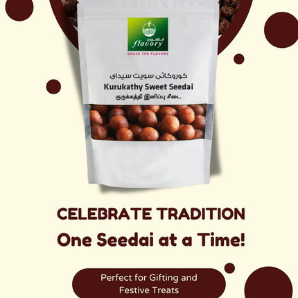 Flavory Sweet Sedai (South Indian Sweet Snack), Traditional Snack Made with Rice Flour, Jaggery & Ghee, Crispy & Sweet, 100g