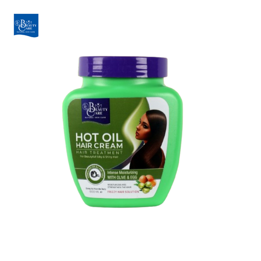 GC Beauty Care Hot Oil Hair Cream – Olive & Egg (1000ml) Intense Moisturizing Formula – Frizz Control with Olive & Egg for All Hair Types