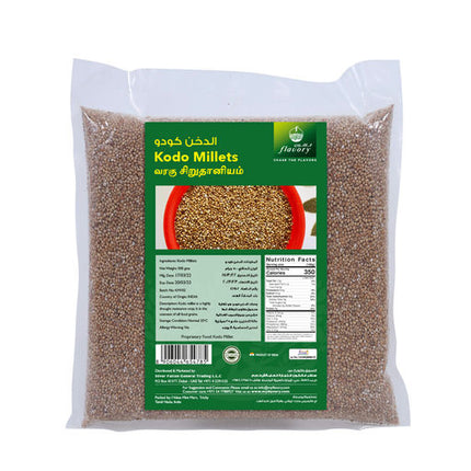 Flavory Kodo Millet (Varagu), Pure & Natural Whole Grain, High in Fiber & Nutrients, 500g