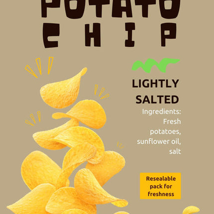 Flavory Natural Potato Chips, Crispy & Crunchy Snack Made with Fresh Potatoes, 100g