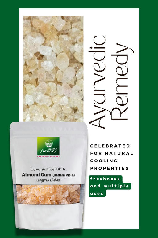 Flavory Almond Gum (Badam Pisin), Natural and Healthy, Rich in Nutrients, 100g