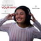 iCruze Comfy Headphones with Deep Bass, Noise Cancellation, Bluetooth 5.1, 6 Hours of Playtime, IPX6 - Black