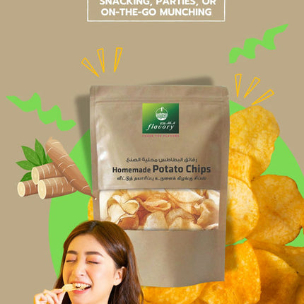 Flavory Tapioca Chips, Crispy & Crunchy Snack Made with Fresh Tapioca, 100g