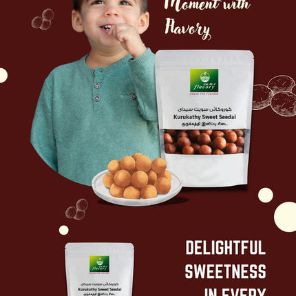 Flavory Sweet Sedai (South Indian Sweet Snack), Traditional Snack Made with Rice Flour, Jaggery & Ghee, Crispy & Sweet, 100g