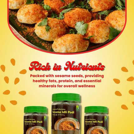 Flavory Ellu Idli Podi (Sesame), Authentic South Indian Spice Blend, Gluten-Free & Flavorful, Perfect for Idlis and Dosas, 250g