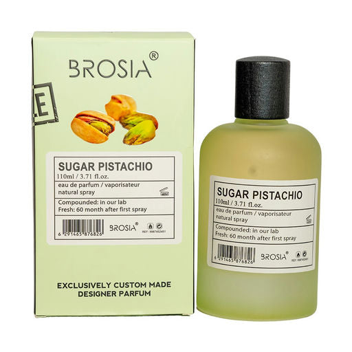 Brosia Suger Pistachio EDP 100ml – Fruity, Nutty & Gourmand Perfume for Men & Women with Bergamot, Pistachio Gelato & Tonka – Long-Lasting Eau de Parfum