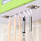 Buy and Bill Plastic Magic Sticker Series Self-Adhesive Hook Hanger – 6 Hooks for Kitchen and Bathroom Use