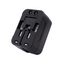iCruze Globaplug Universal Travel Adapter USB C, World Travel Power Plug With USB, All In One Travel Plug Adapter For EU/US/UK/AU Compatible With iPhone/Samsung, Black