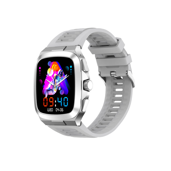 iCruze Pronto Nautica Smartwatch – 1.76" BT Calling, IP67 Water Resistance, Metallic Build (Grey)
