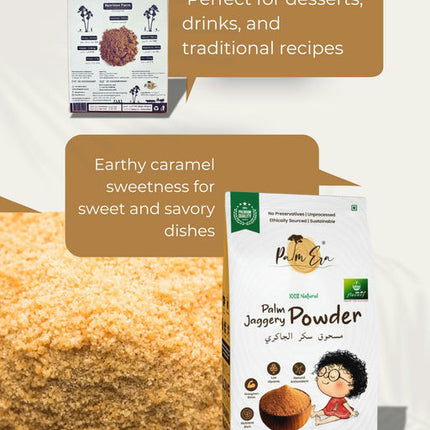 Flavory Palm Jaggery (Karupatti) Powder, Pure & Natural Sweetener, 500g