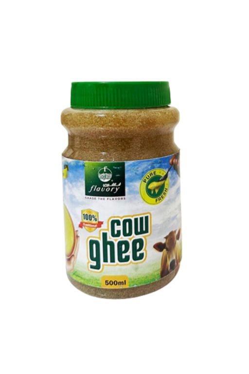 Flavory Cow Ghee, Pure & Natural Clarified Butter for Cooking and Skincare, 500ml