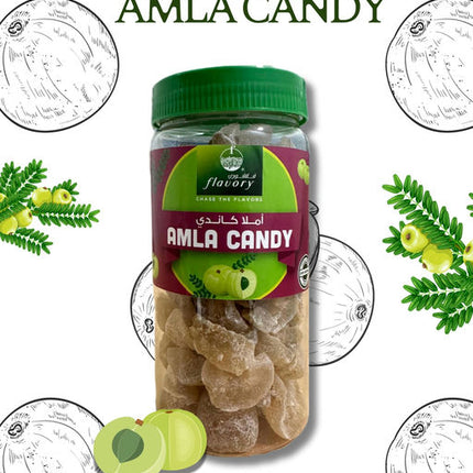 Flavory Healthy Amla Candy, Sweet & Tangy Indian Snack Made with Amla (Indian Gooseberry), Sugar & Spices, 500g