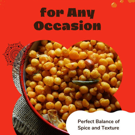 Flavory Spicy (Kara) Boondi, Traditional South Indian Snack Made with Chickpea Flour & Spices, Crispy & Flavorful, 100g