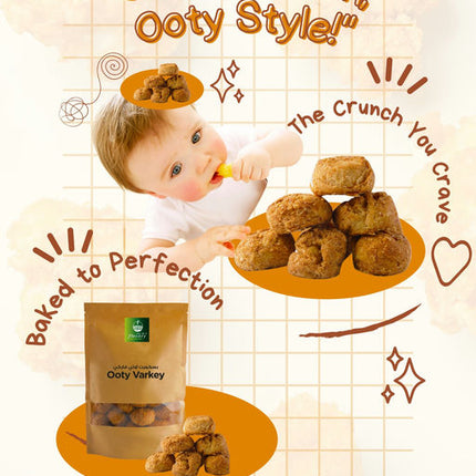 Flavory Ooty Varkey (Ooty Rusk), Traditional Indian Biscuit Made with Wheat Flour & Ghee, Crunchy & Delicious, 300g
