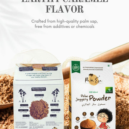 Flavory Palm Jaggery (Karupatti) Powder, Pure & Natural Sweetener, 500g