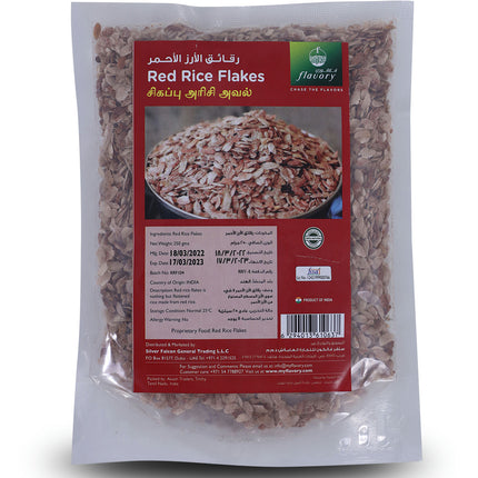 Flavory Red Rice Flakes, Nutritious and Flavorful Traditional South Indian Ingredient, Rich in Fiber and Essential Nutrients, Ideal for Healthy Breakfast, Porridge & Snacks, 250g