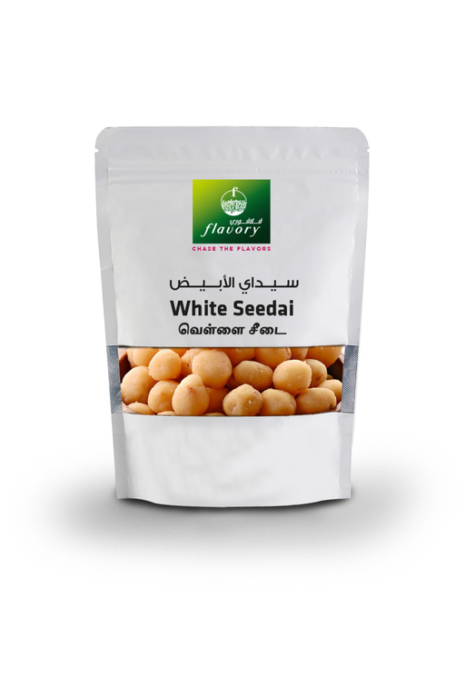 Flavory White Seedai (South Indian Savory Snack), Traditional Rice Flour Snack with Sesame Seeds, Crispy & Savory, 100g