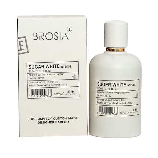 Brosia Suger White Intense EDP 100ml for Men – Spicy & Woody Perfume with White Pepper, Nutmeg & White Cedar – Long-Lasting Eau de Parfum