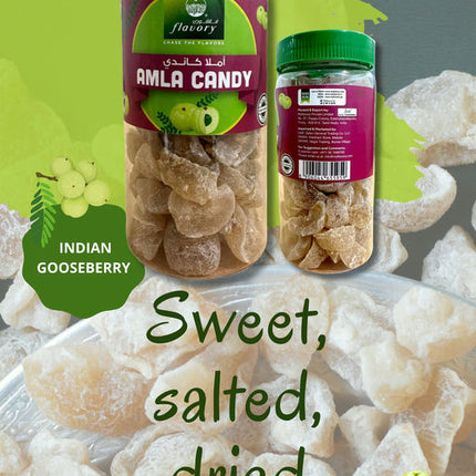 Flavory Healthy Amla Candy, Sweet & Tangy Indian Snack Made with Amla (Indian Gooseberry), Sugar & Spices, 500g