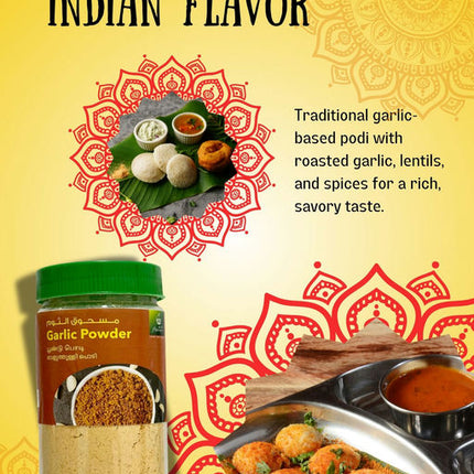 Flavory Garlic Podi, Authentic South Indian Spice Blend, Rich in Flavor & Health Benefits, Ideal for Idlis, Dosas, and More, 250g
