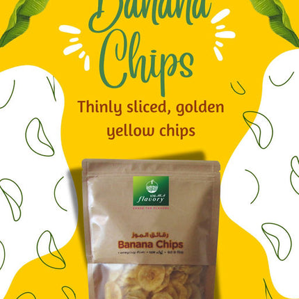 Flavory Banana Chips, Crispy & Crunchy Snack Made with Fresh Bananas, 200g