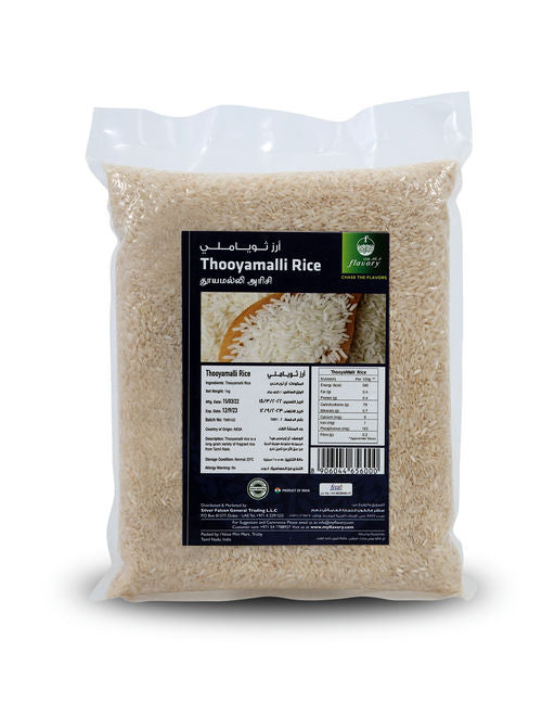 Flavory Thooyamalli Rice, Pure & Natural Traditional Rice, Rich in Fiber & Nutrients, 1kg