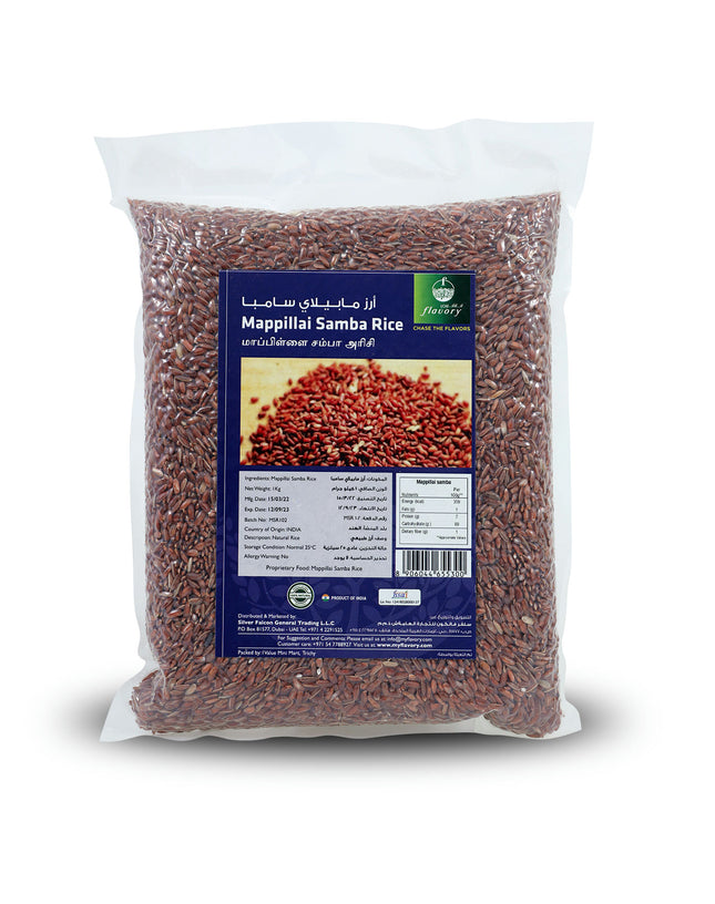 Flavory Mappilai Samba Rice (Groom's Rice), Pure & Natural Traditional Rice, Rich in Fiber & Antioxidants, 1kg