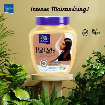 GC Beauty Care Hot Oil Hair Cream – Garlic (1000ml) Intense Moisturizing Treatment for Smooth & Sleek Hair