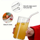 Buy and Bill 4pcs Reusable Glass Cocktail Straws – Eco-Friendly Glass Straws for Bar and Cocktail Use – Perfect for Drinks, Cocktails, and Smoothies