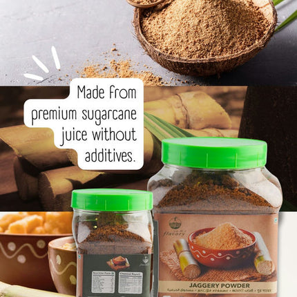 Flavory Jaggery Powder (Nattu Sarkarai), Pure & Natural Sweetener, 750g Jar