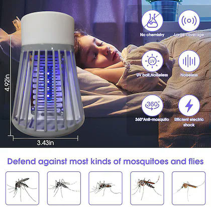 Buy and Bill Eco-Friendly LED Mosquito Killer Lamp – Ultra-White Electronic Trap for Home Use