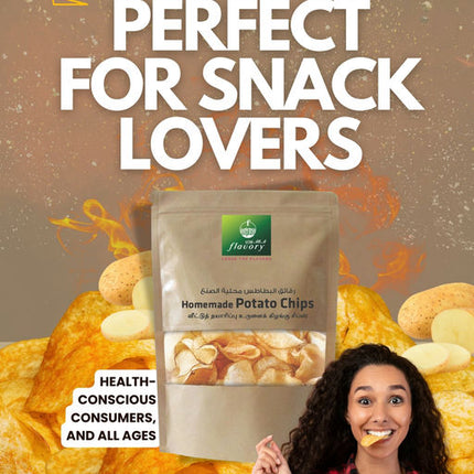 Flavory Natural Potato Chips, Crispy & Crunchy Snack Made with Fresh Potatoes, 100g