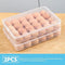 Buy and Bill 2-Pack Egg Storage Box – 24-Egg Capacity Covered Holders with Lid, Stackable, BPA-Free Egg Trays for Refrigerator Organization